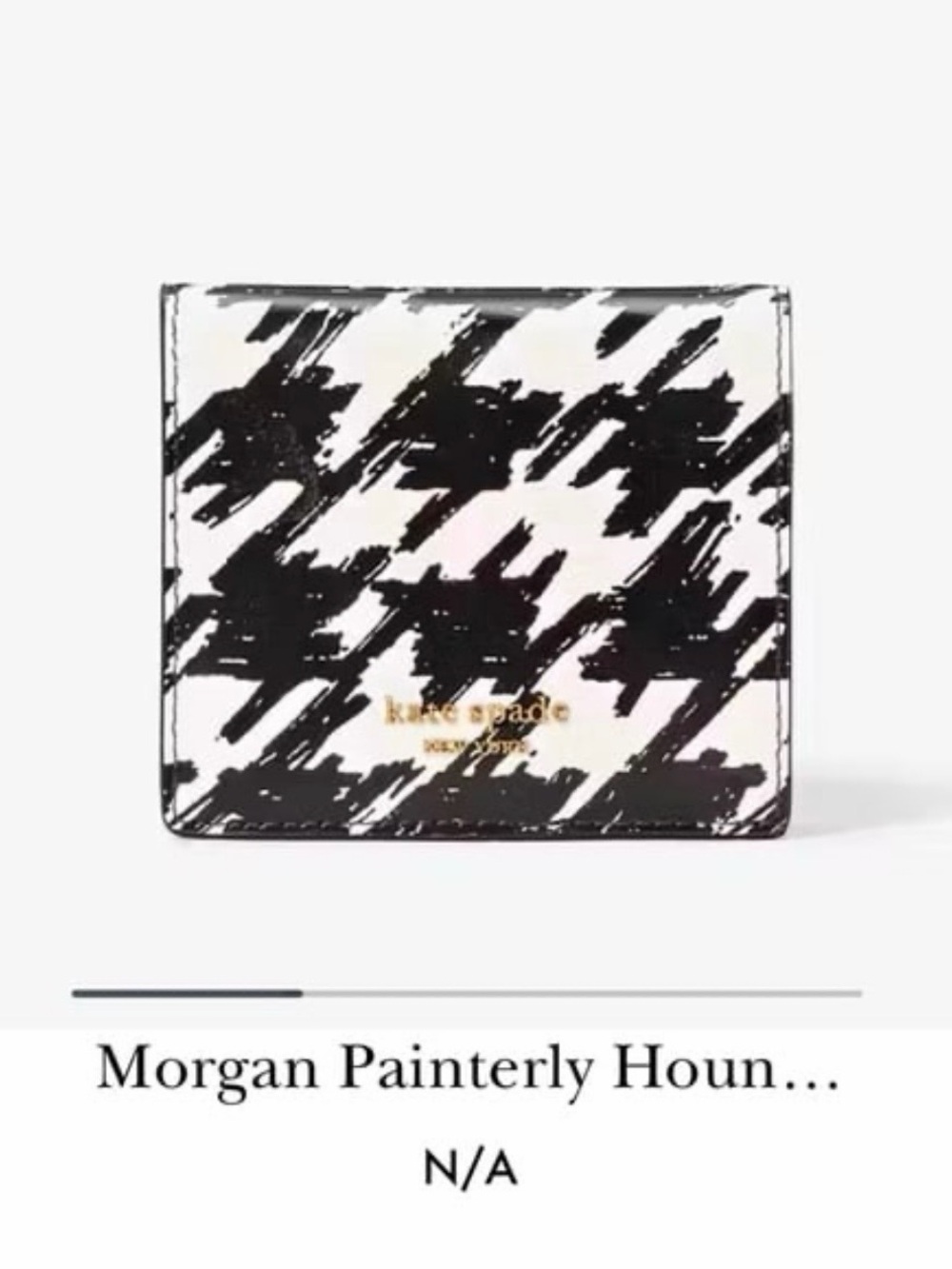 Kate Spade Morgan Painterly Houndstooth Small Bifold Wallet
